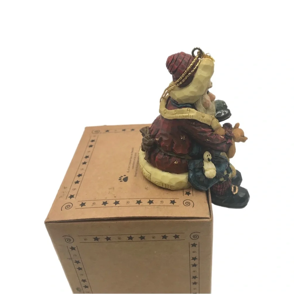 Boyds Collection Shelf Sitting Santa Figurine Handmade Christmas Ornament‎ w/Box